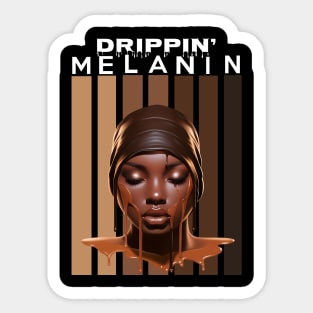 Drippin Melanin Afrocentric Gift Sticker